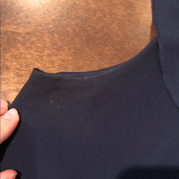 Navy Ruffle Dress - Picture 7 of 8